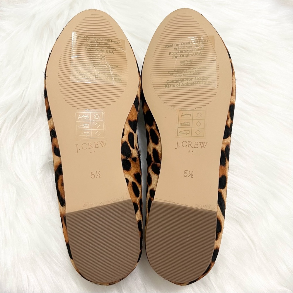 J. Crew Calf Hair Leopard Print Loafers - Picture 7 of 11